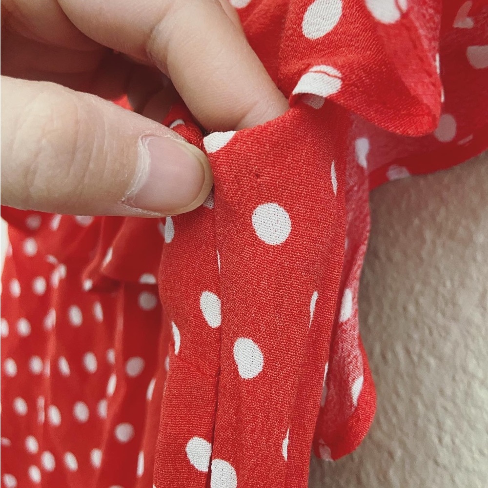 Revolve Privacy Please Polka Dot Ruffle Mini Dress - Picture 6 of 9